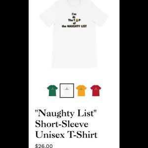 Naughty List T-shirt Order Today!!